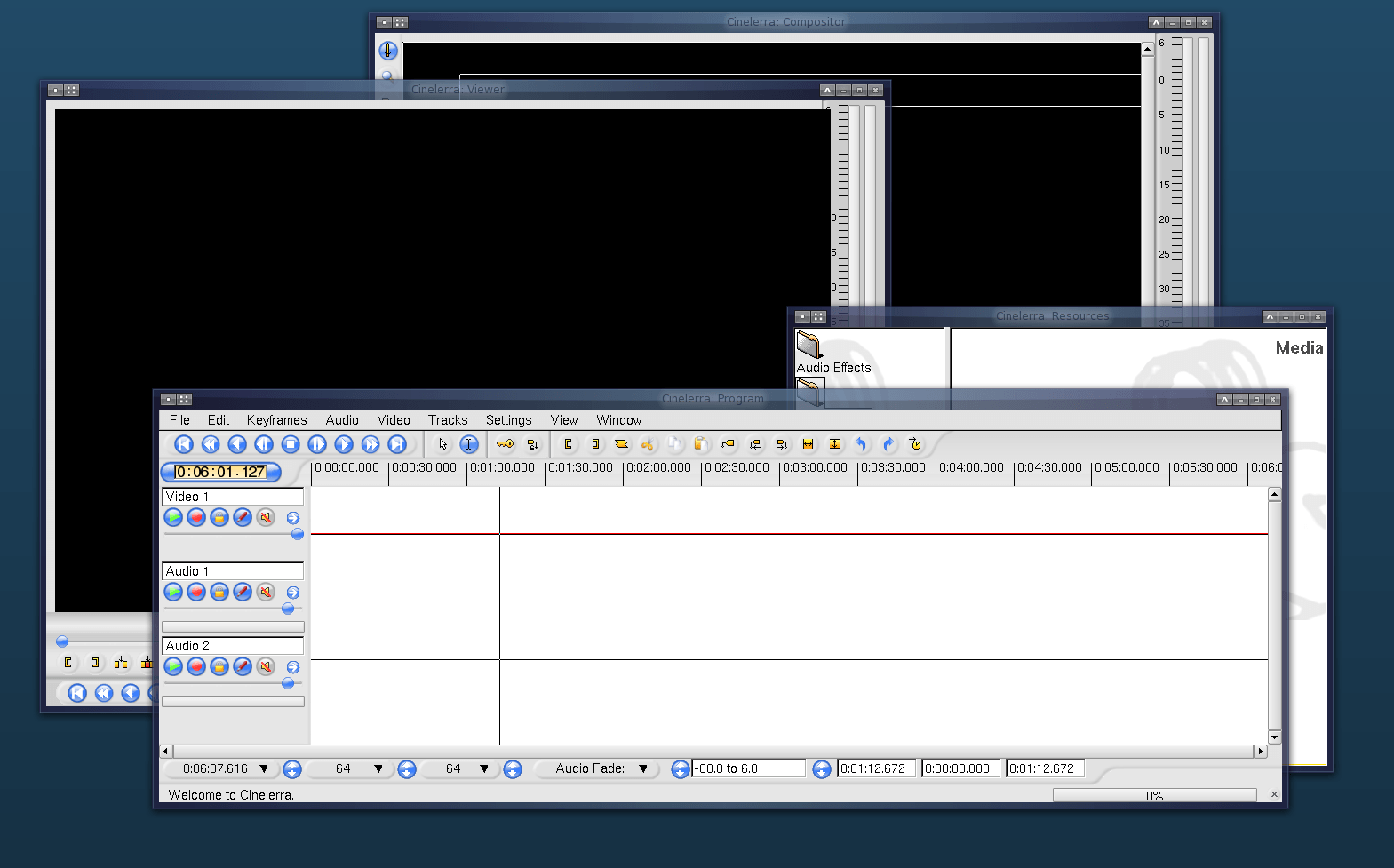 Cinelerra, a Non-Linear Video Editor in Fedora 10