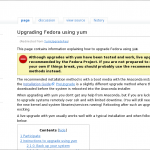 Fedora 12 upgrade Warning