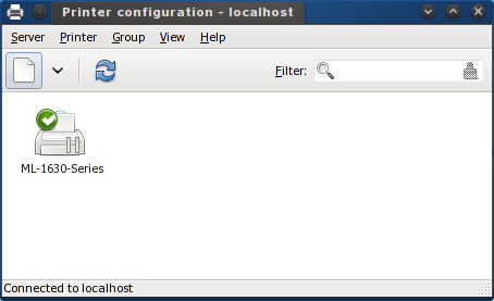 Samsung 1630W Laser Mono Printer in Fedora 12