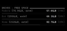 conky: Free Disk Space and Removable Drives