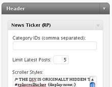 RP Newsticker Plugin for WordPress: Version 0.3 Out