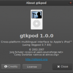 gtkpod in Fedora 15 to 17