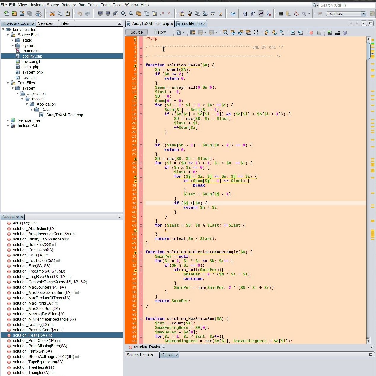 Brackets Demo Task at Codility.com